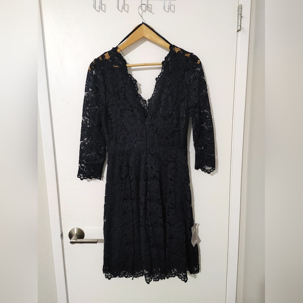 Le Chateau Navy Blue Lace Dress